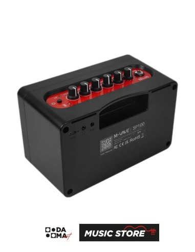 M-VAVE SP100 Портативный усилитель для электрогитары – 10 Вт, 9 тембров, 6 эффектов, Bluetooth