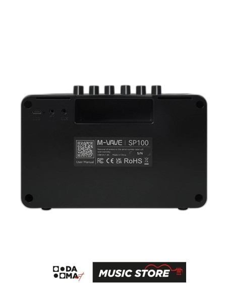 M-VAVE SP100 Taşınabilir Elektro Gitar Amfisi – 10W, 9 Ton, 6 Efekt, Bluetooth