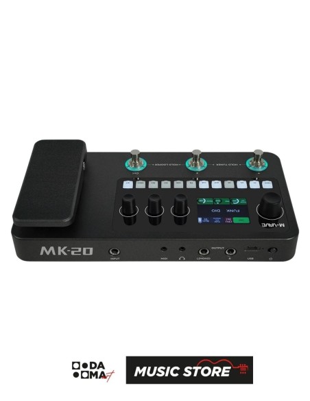 M-VAVE MK-20 Multi-Effects Floor Processor – 120 ANN Amp Models, 320+ Effects, Rechargeable