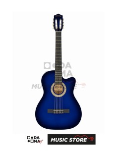 Milada GP-C40-C BLS Classical Guitar – 4/4, Blue Sunburst Gloss