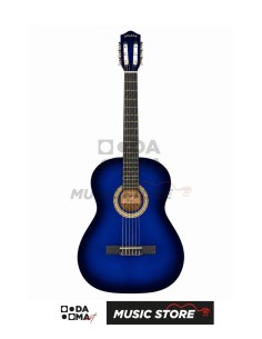 Milada GP-C40-C-36 BLS Classical Guitar – 3/4, Blue Sunburst Gloss