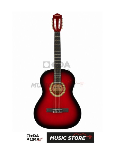 Milada GP-C40-C-36 RDS Klasik Gitar – 3/4, Kırmızı Sunburst Parlak