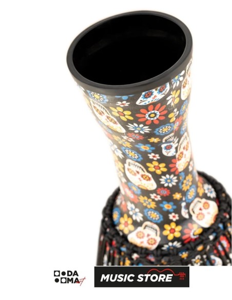 Meinl PADJ7-M-F Travel Series Djembe – 10", Day Of The Dead