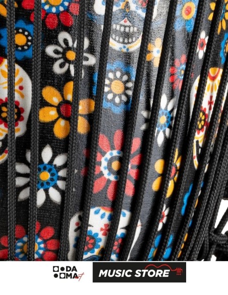Meinl PADJ7-M-F Travel Series Djembe – 10", Day Of The Dead