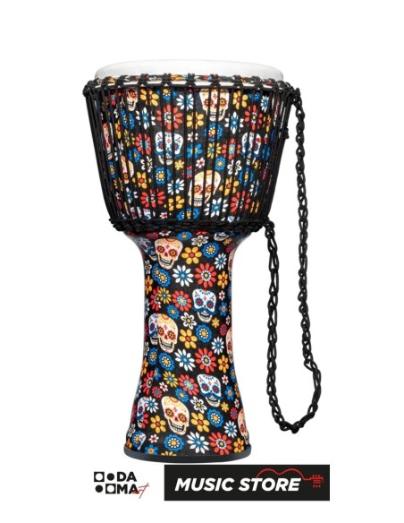 Meinl PADJ7-L-F Travel Series Djembe – 12", Day Of The Dead