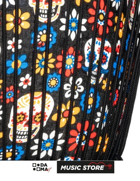Meinl PADJ7-L-F Travel Series Djembe – 12", Day Of The Dead