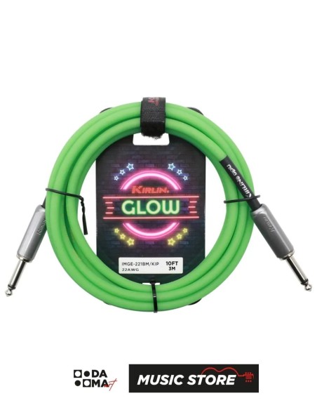Kirlin IMGE-221BM/KIP Premium Instrument Cable – 3 Metres, Glow-in-the-Dark Green