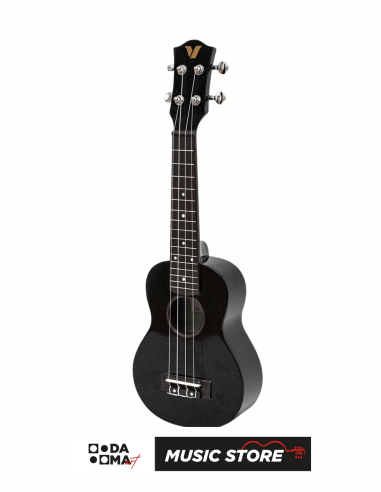 Valler UK110 Krom Burgu Soprano Ukulele – Siyah