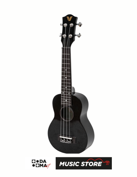 Valler UK110 Krom Burgu Soprano Ukulele – Siyah