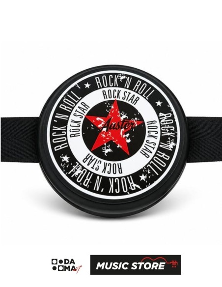 Auster YG4 Rock N Roll 4" Dize Takılan Davul Çalışma Pedi – Siyah/Beyaz/Kırmızı