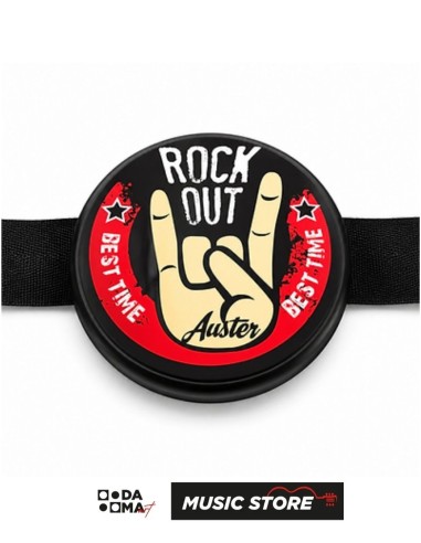 Auster YG2 Rock Out 4" Тренировочный пэд для барабанов с креплением на ногу – чёрный/красный/белый/кремовый