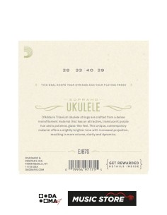 D'Addario EJ87S Soprano Ukulele String Set – Titanium, Warm Bright 2