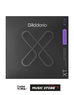 D'Addario XTABR1152 XT Akustik Gitar Tel Seti – 80/20 Bronze, Custom Light 11-52