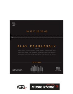 D'Addario NYXL1046 Electric Guitar String Set – Nickel Wound, Regular Light 10-46 2