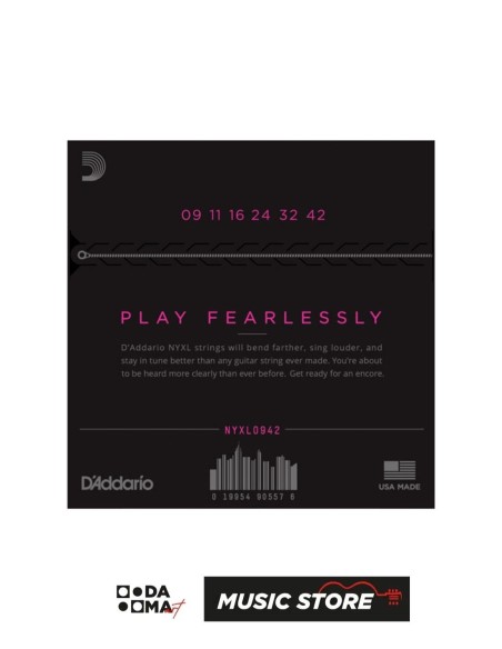 D'Addario NYXL0942 Комплект струн для электрогитары – Nickel Wound, Super Light 09-42