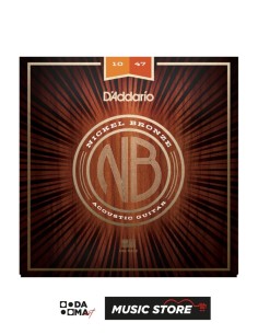 D'Addario NB1047 Комплект струн для акустической гитары – Nickel Bronze, Extra Light 10-47