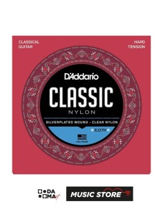 D'Addario EJ27H Student Nylon Classical Guitar String Set – Hard Tension