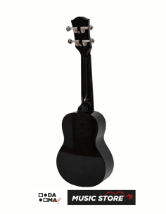 Valler UK110 Soprano Ukulele with Chrome Tuners – Black 2