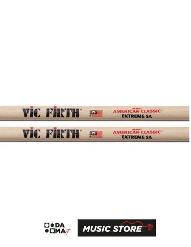 Vic Firth X5A American Classic Extreme 5A Drumsticks – Hickory, Wood Tip