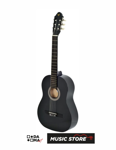 Valler VG412 BK 4/4 Classical Guitar – Black Gloss Finish