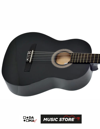 Valler VG412 BK 4/4 Classical Guitar – Black Gloss Finish