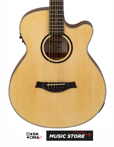 Valler AGX300 Thinbody Electro-Acoustic Guitar – Natural Matte
