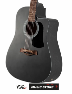 Valler AG240 EQ Electro Acoustic Guitar - Black 2