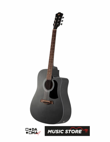Valler AG240 EQ Electro Acoustic Guitar - Black