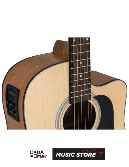 Valler AG240 EQ Elektro Akustik Gitar - Naturel