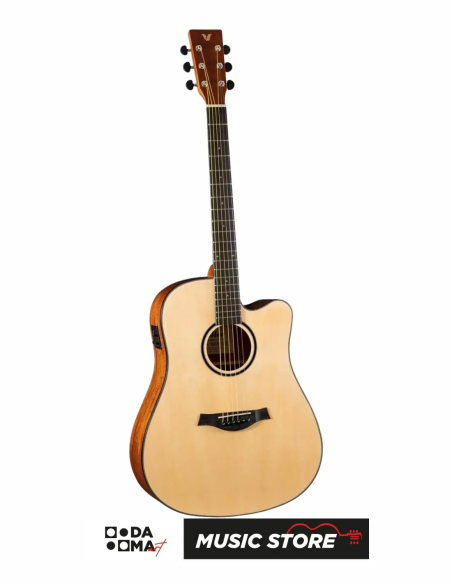 Valler VA530CEQ Elektro Akustik Gitar - Naturel