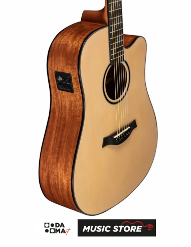 Valler VA530CEQ Elektro Akustik Gitar - Naturel