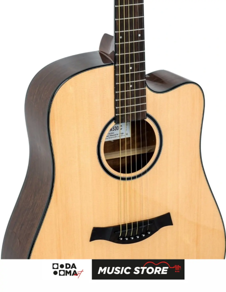 Valler VA530C Kesik Kasa Akustik Gitar - Naturel