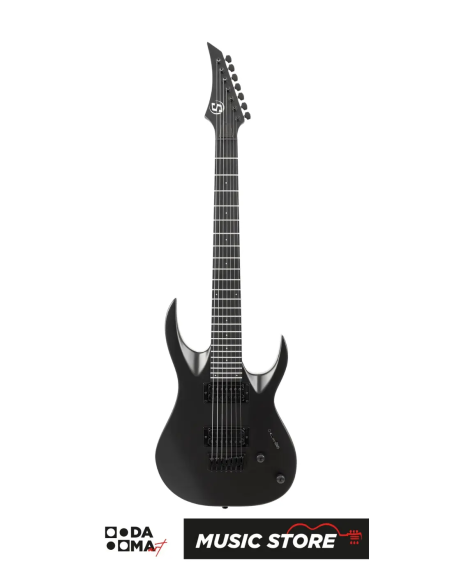 S by Solar AB4.7C 7 Telli Elektro Gitar – Karbon Siyah Mat