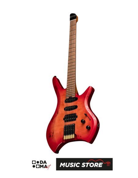 New Orleans HDL450 Headless Electric Guitar – Red