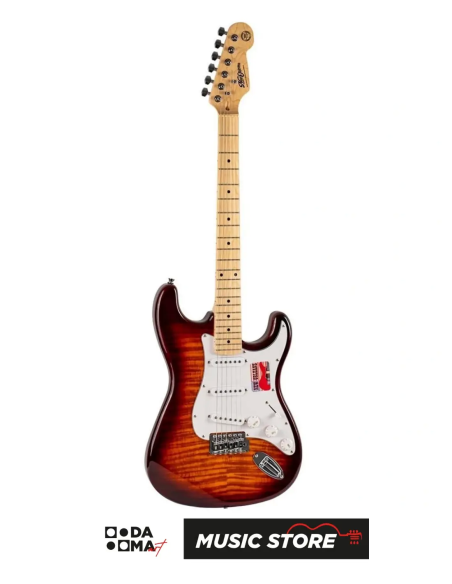 New Orleans NSS9720 WSB SSS Strat Electric Guitar – Wine Sunburst