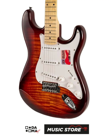 New Orleans NSS9720 WSB SSS Strat Electric Guitar – Wine Sunburst