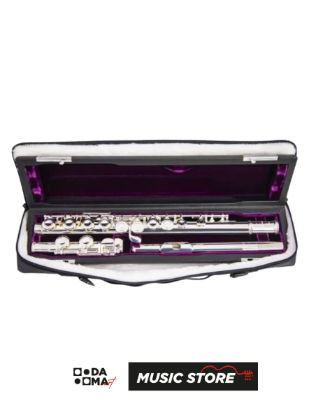 Trevor James TJ10X Silver Lip Plate Flute – Open Hole, E Mechanism, C Footjoint
