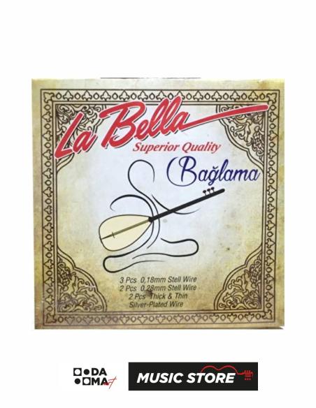 La Bella SBH-18 Kısa Sap Bağlama Tel Seti (7 Tel)
