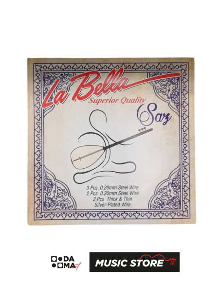 La Bella LBH20 Long-Neck Baglama String Set (7 Strings)