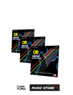 DR NMCE-10 HI-DEF NEON MULTI COLOR ÇOK RENKLİ ELEKTRO GİTAR TELİ (MEDIUM 10-46) 2