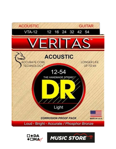 DR VTA-12 VERITAS AKUSTİK GİTAR TELİ (LIGHT 12-54)